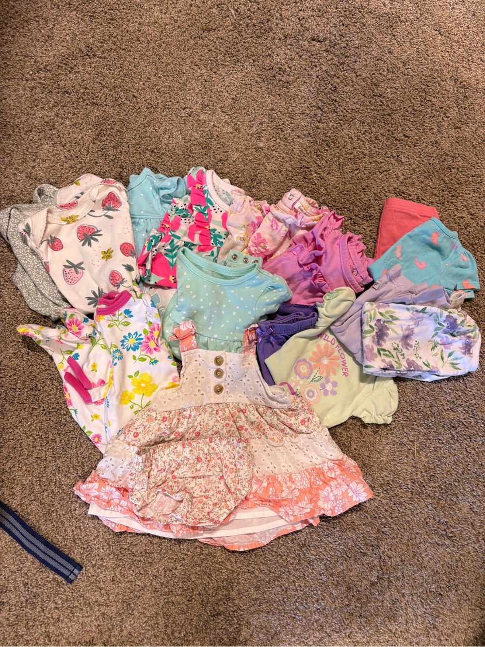 Girls Floral Tiered Dress with Pastel Mix